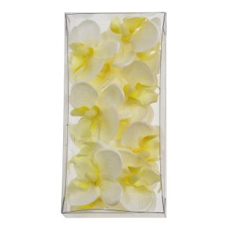 Orchidea virág 4 cm 12 db ivory