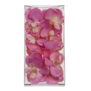 Orchidea virág 4 cm 12 db rózsaszín