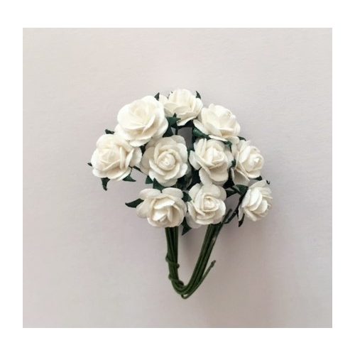 Papírvirág, rózsa, fehér