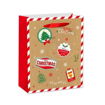 Ajándéktasak karácsonyi mintás