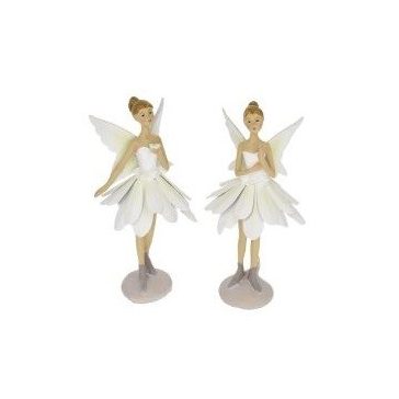 Tündér balerina zöld-fehér (1db) 14cm