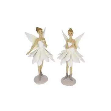 Tündér balerina zöld-fehér (1db) 14cm