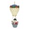 Hőlégballon hóemberrel 9x9x22cm