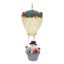 Hőlégballon hóemberrel 9x9x22cm