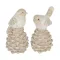 Madár tobozon glitteres madár 5x5x9 cm (1db)