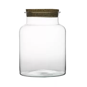 Florárium üveg parafa tetővel