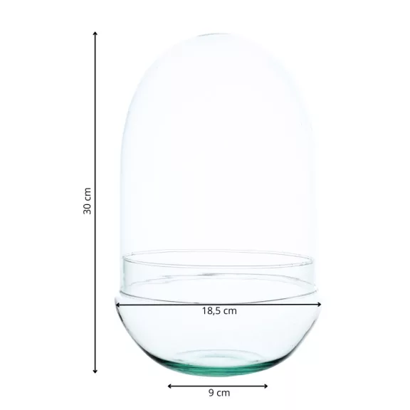 Búra üveg 30 cm