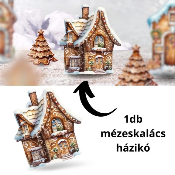 Mézeskalács házikó - dekorkarton